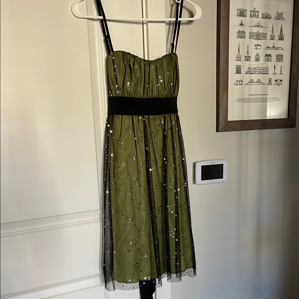 ⊹ ࣪ ˖ Green Shimmer Sweetheart Dress ⊹ ࣪ ˖